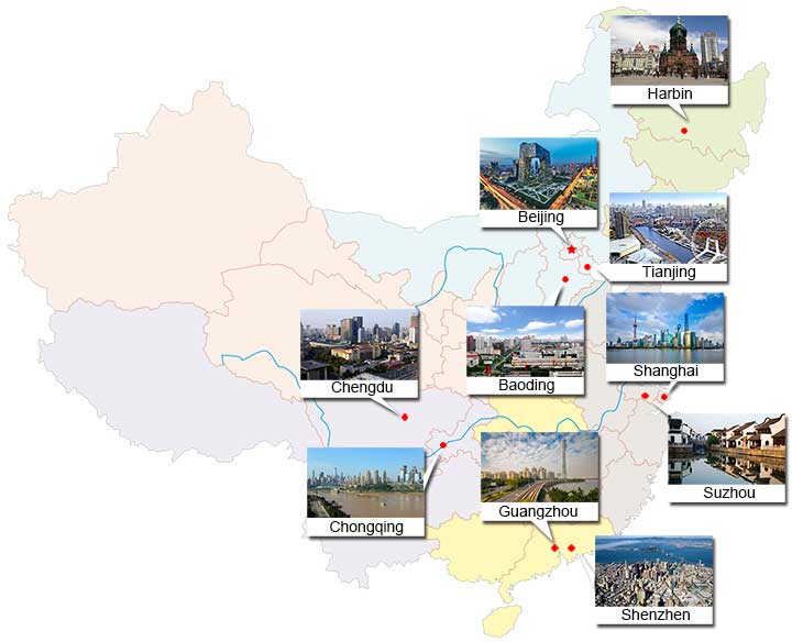 populated cities in China